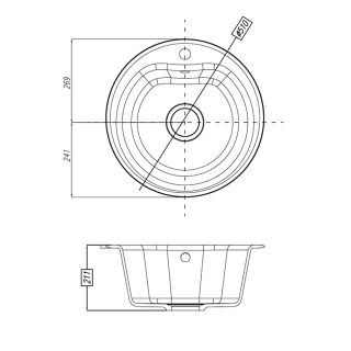 Мойка кухонная Акватон Мида 51 см терракотовый